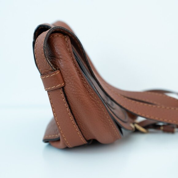 Chloe Small Marcie Saddle Bag in Grained Leather - Picture 4 of 15